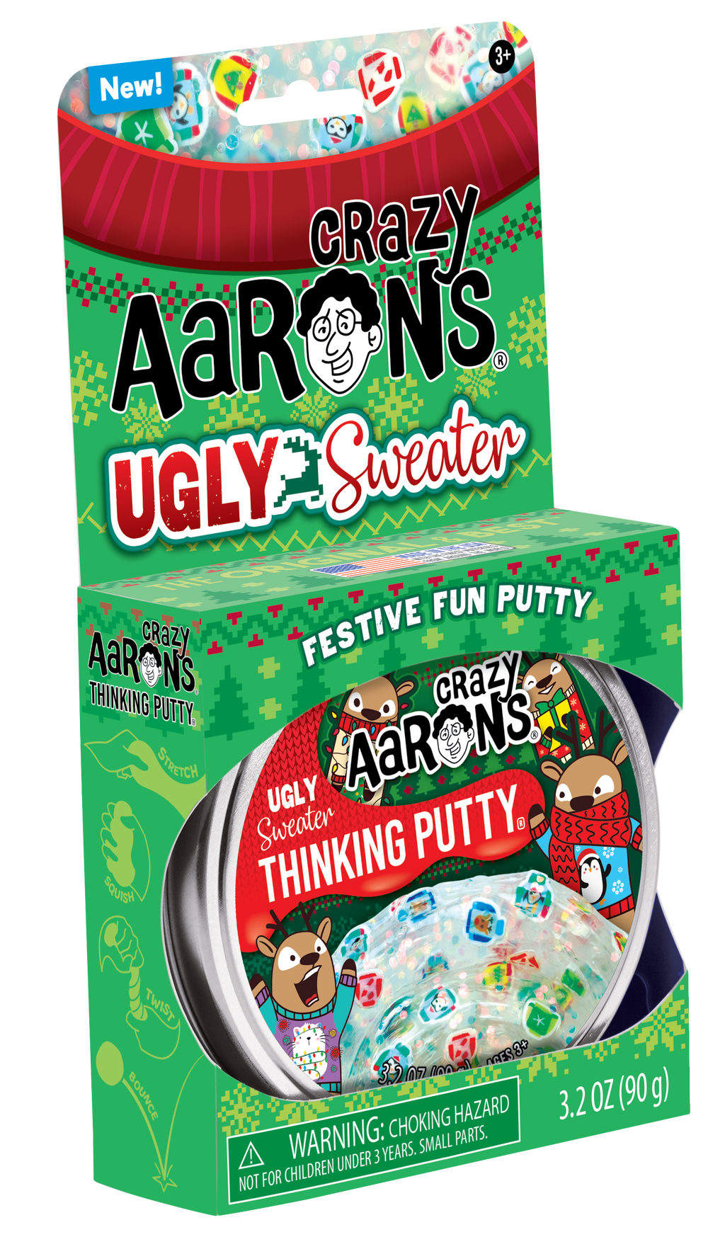 Crazy Aaron's® Thinking Putty® Hide Inside! Holiday - Ugly Sweater