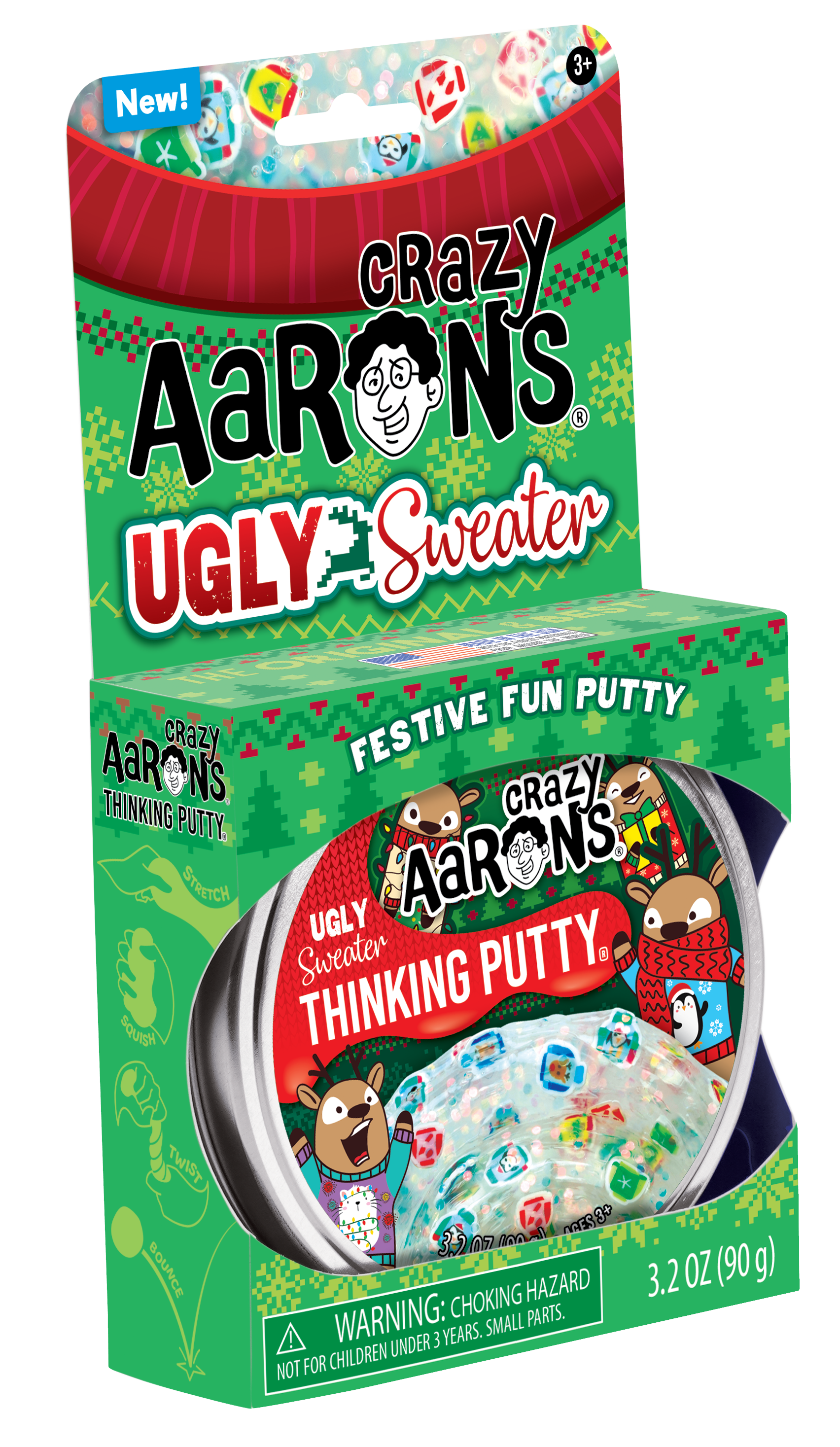 Crazy Aaron's® Thinking Putty® Hide Inside! Holiday - Ugly Sweater