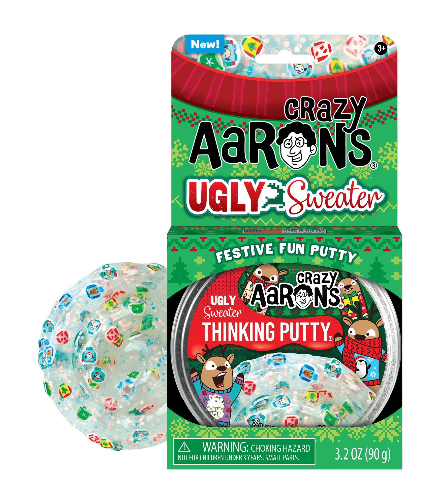 Crazy Aaron's® Thinking Putty® Hide Inside! Holiday - Ugly Sweater