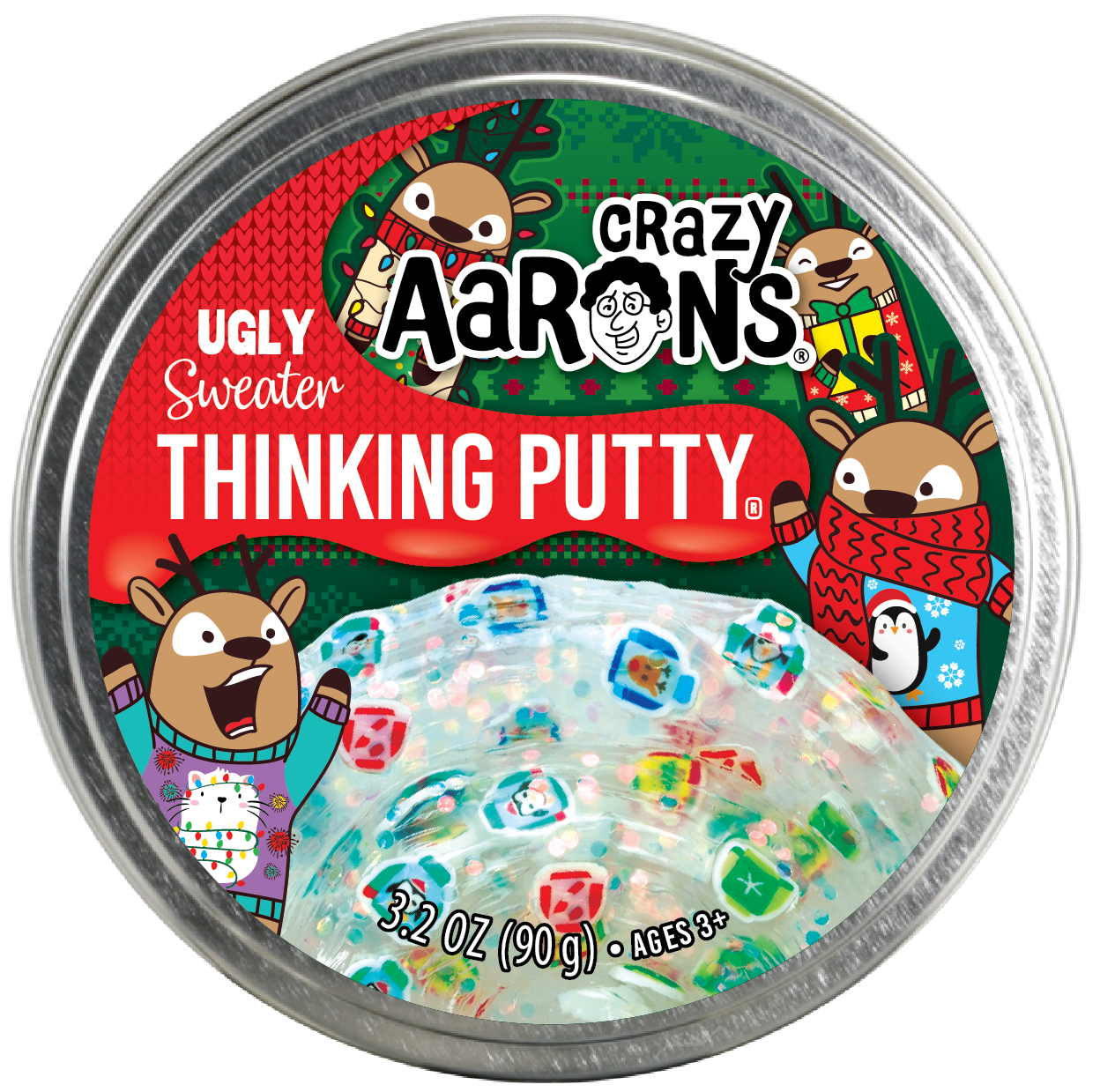Crazy Aaron's® Thinking Putty® Hide Inside! Holiday - Ugly Sweater