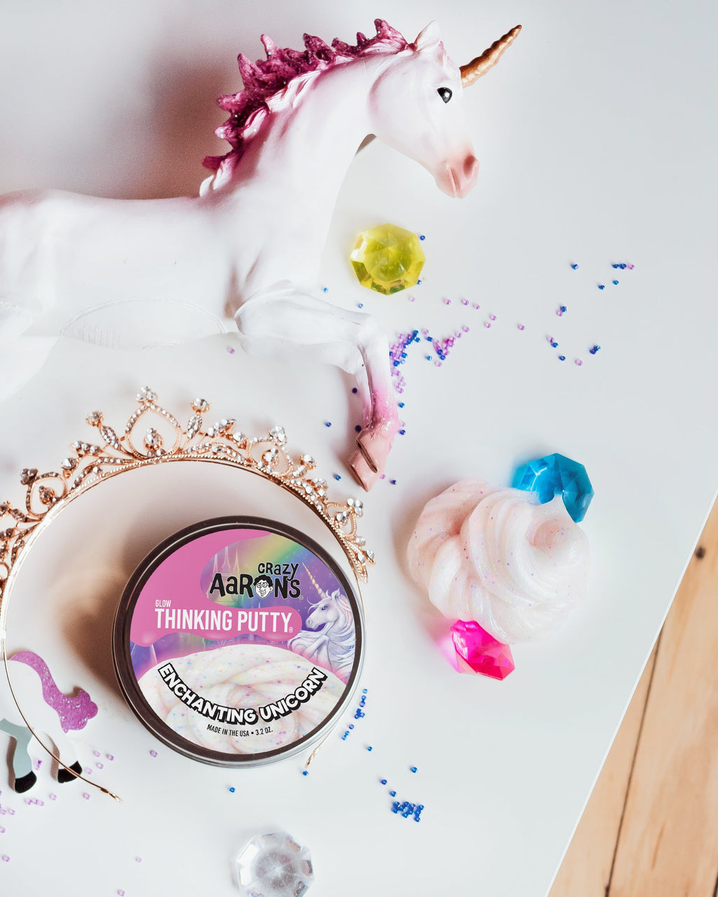 Crazy Aaron's® Thinking Putty® GlowBrights: Enchanting Unicorn