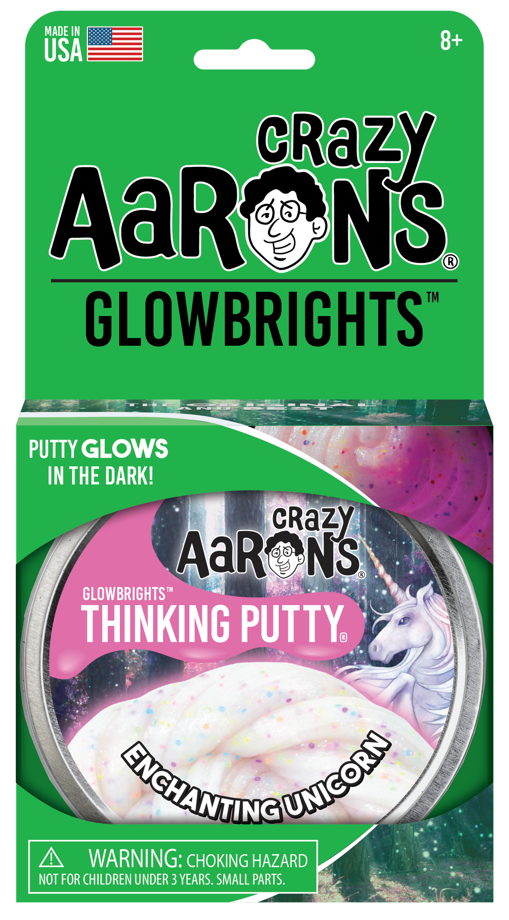 Crazy Aaron's® Thinking Putty® GlowBrights: Enchanting Unicorn