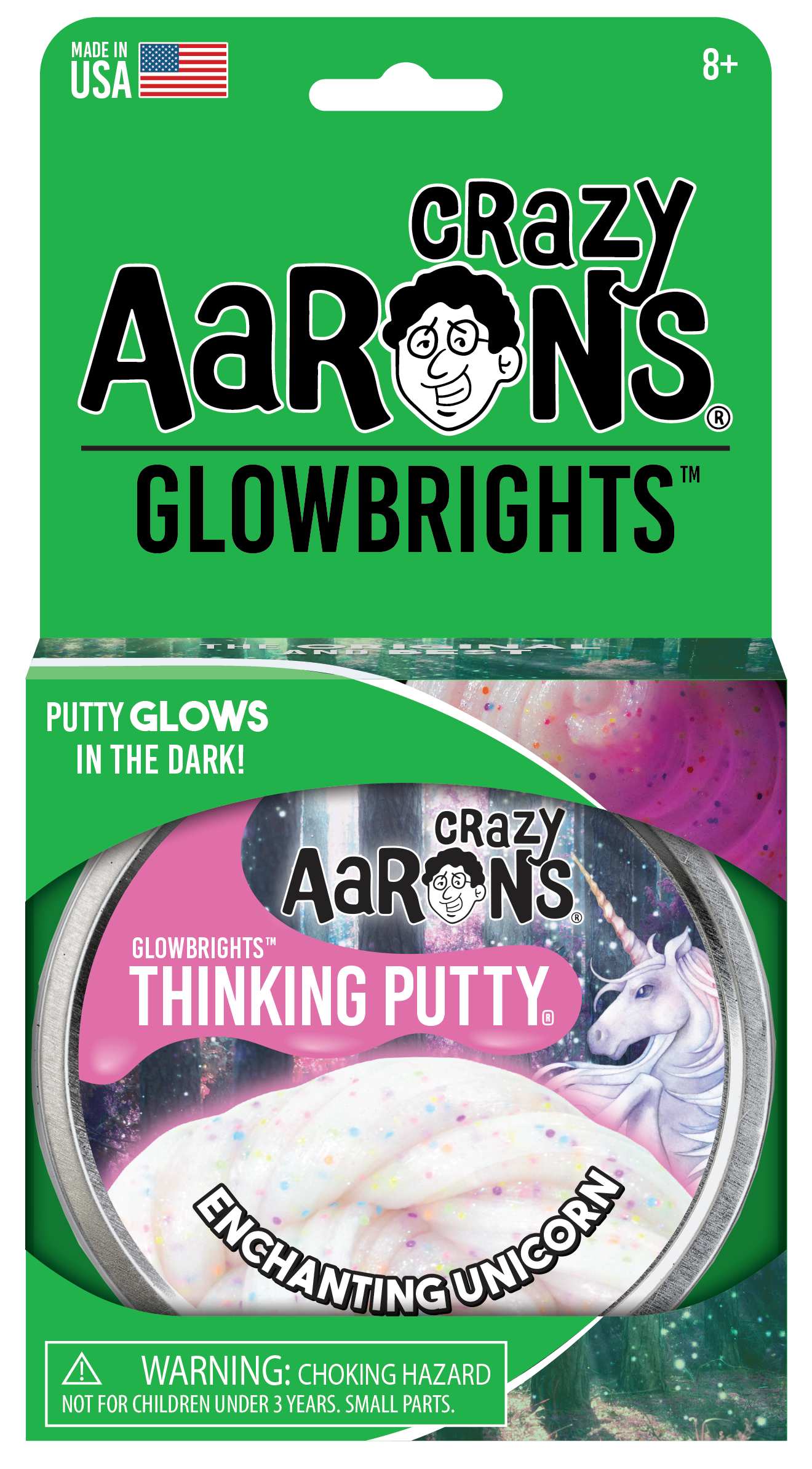 Crazy Aaron's® Thinking Putty® GlowBrights: Enchanting Unicorn
